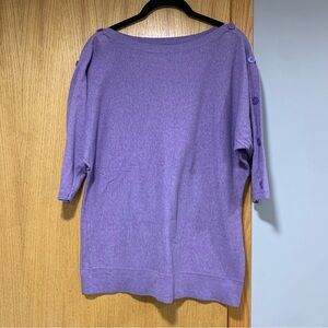 The Limited Purple Shirt with Buttons on Shoulders - Size Large